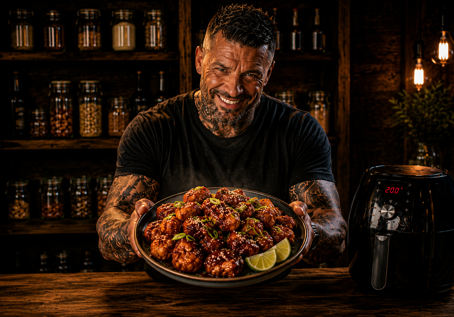 Air-Fryer Maple Chilli Chicken Bites